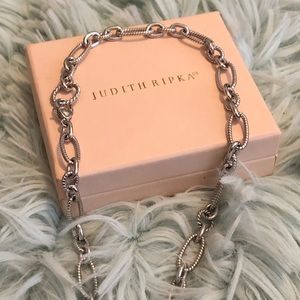 Judith ripka 18 inch silver necklace